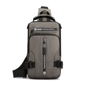 Crossbody Bags Men Multifunctional Backpack Shoulder Chest Bags (Color: khaki)